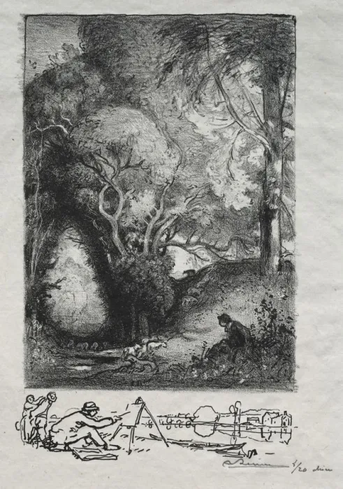 Framed Print : La Ravine en juin, 1913. Creator: Auguste Louis Lepere (French, 1849-1918) Framed Print : La Ravine en juin, 1913. Creator: Auguste Louis Lepere (French, 1849-1918)