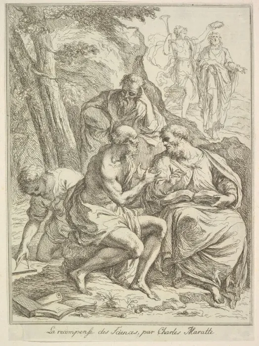 Framed Print : La recompense des Sciences, 1640-1713. Creator: Unknown Framed Print : La recompense des Sciences, 1640-1713. Creator: Unknown