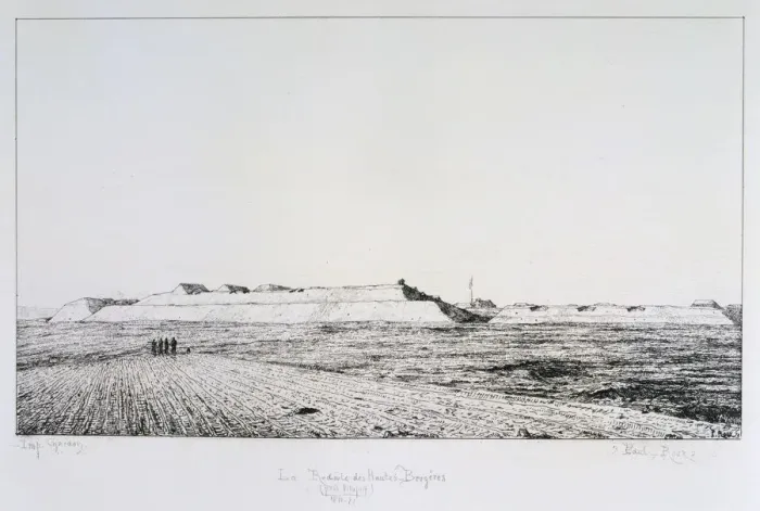 Framed Print : La Redoute des Haute Brugeres, Siege of Paris, 1870-1871. Artist: Paul Roux Framed Print : La Redoute des Haute Brugeres, Siege of Paris, 1870-1871. Artist: Paul Roux