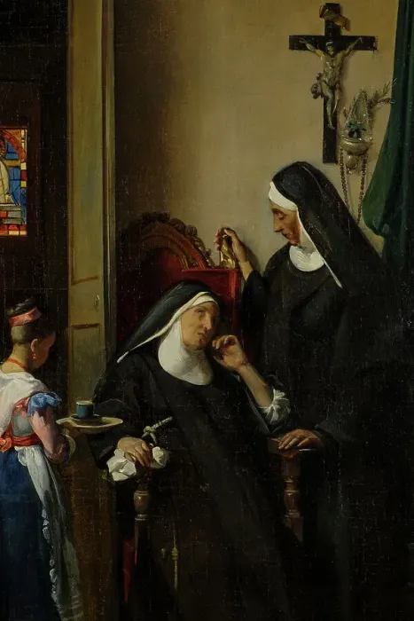 Framed Print : La Religieuse malade, c.1830. Creator: Francois-Marius Granet Framed Print : La Religieuse malade, c.1830. Creator: Francois-Marius Granet