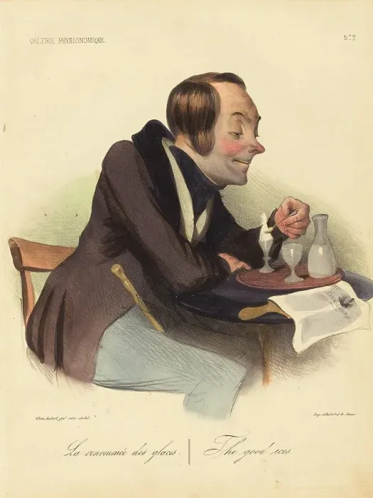 Framed Print : La renommée des glaces, 1836. Creator: Honore Daumier Framed Print : La renommée des glaces, 1836. Creator: Honore Daumier