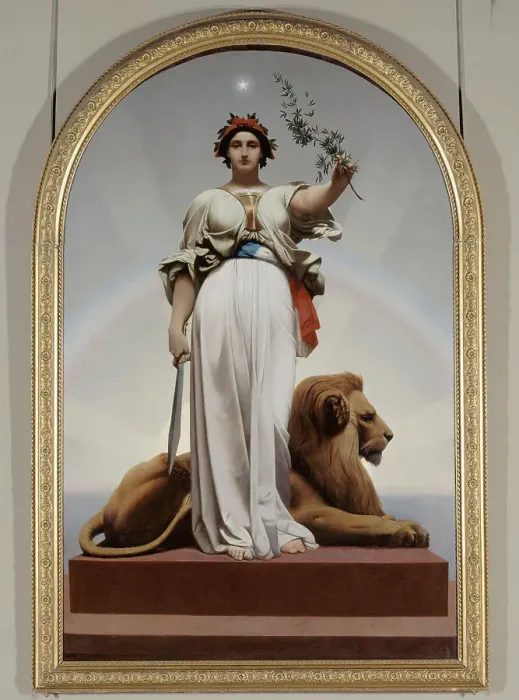 Framed Print : La République, between 1848 and 1849. Creator: Jean-Leon Gerome Framed Print : La République, between 1848 and 1849. Creator: Jean-Leon Gerome