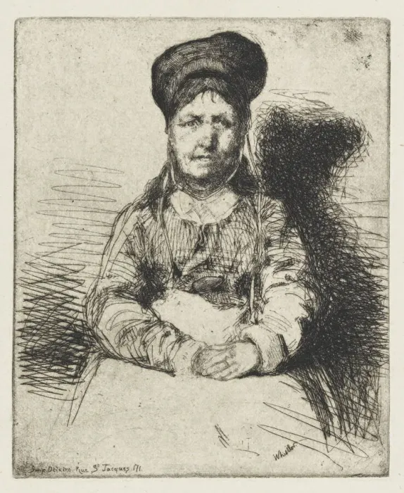 Framed Print : La Retameuse, 1858. Creator: James Abbott McNeill Whistler Framed Print : La Retameuse, 1858. Creator: James Abbott McNeill Whistler