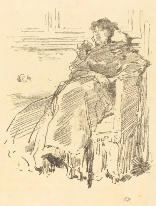 Framed Print : La Robe Rouge, 1894. Creator: James Abbott McNeill Whistler Framed Print : La Robe Rouge, 1894. Creator: James Abbott McNeill Whistler