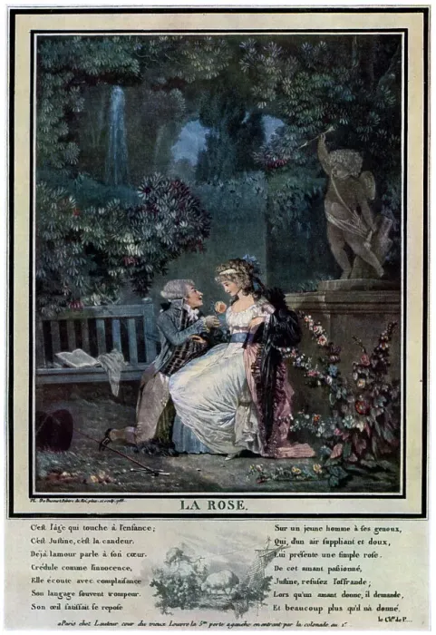 Framed Print : La Rose, 1788 (1931). Artist: Philibert Louis Debucourt Framed Print : La Rose, 1788 (1931). Artist: Philibert Louis Debucourt