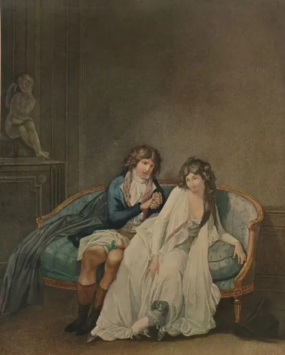 Framed Print : La Rose Prise, c1820-1840, (1913). Artist: Frederic Cazenave Framed Print : La Rose Prise, c1820-1840, (1913). Artist: Frederic Cazenave