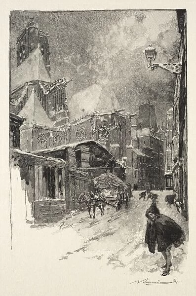 La Rue des Barres, 1886. Creator: Auguste Louis Lepere (French, 1849-1918)