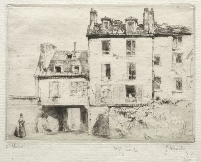 Framed Print : La rue Lacepede: le cour de lAciereur Cottens. Creator: Gustave Leheutre (French Framed Print : La rue Lacepede: le cour de lAciereur Cottens. Creator: Gustave Leheutre (French