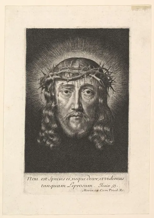 Framed Print : La sainte Face couronnee d epines, (petit format), early to mid 17th century Framed Print : La sainte Face couronnee d epines, (petit format), early to mid 17th century