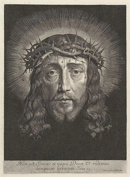 La sainte Face couronnee d epines, (grand format). Creator: Jean Morin