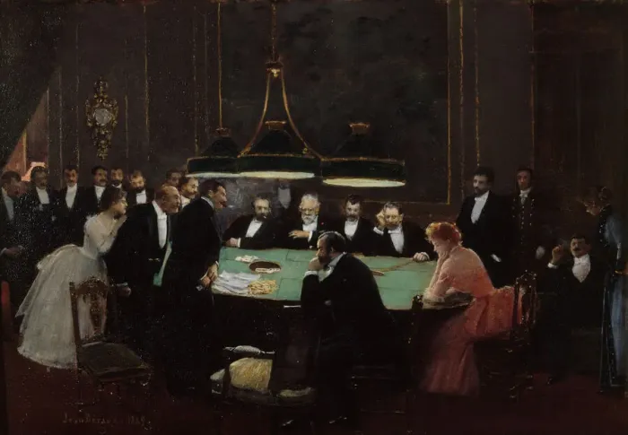 Framed Print : La salle de jeux du casino, 1889. Creator: Beraud, Jean (1849-1936) Framed Print : La salle de jeux du casino, 1889. Creator: Beraud, Jean (1849-1936)