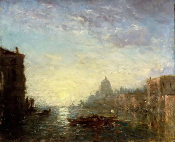 Framed Print : La Salute, effet de matin, between 1880 and 1890. Creator: Felix Francois Georges Philibert Ziem Framed Print : La Salute, effet de matin, between 1880 and 1890. Creator: Felix Francois Georges Philibert Ziem