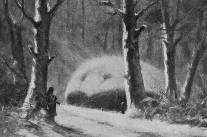 Framed Print : La Saucisse'; Garde de nuit d'une saucisse abritee dans un bois, 1916. Creator: Marodon. La Saucisse'; Garde de nuit d'une saucisse abritee dans un bois, 1916. Creator: Marodon Framed Print : La Saucisse'; Garde de nuit d'une saucisse abritee dans un bois, 1916. Creator: Marodon. La Saucisse'; Garde de nuit d'une saucisse abritee dans un bois, 1916. Creator: Marodon
