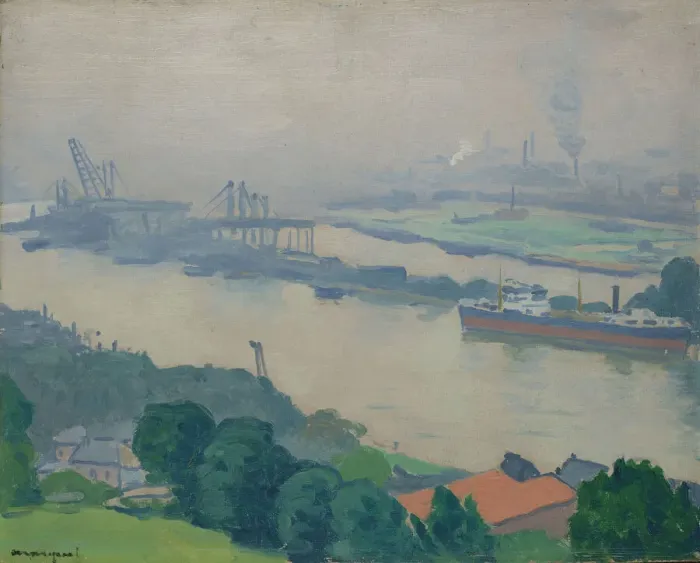 Framed Print : La Seine aCroisset (pres de Rouen), 1927. Creator: Marquet Framed Print : La Seine aCroisset (pres de Rouen), 1927. Creator: Marquet