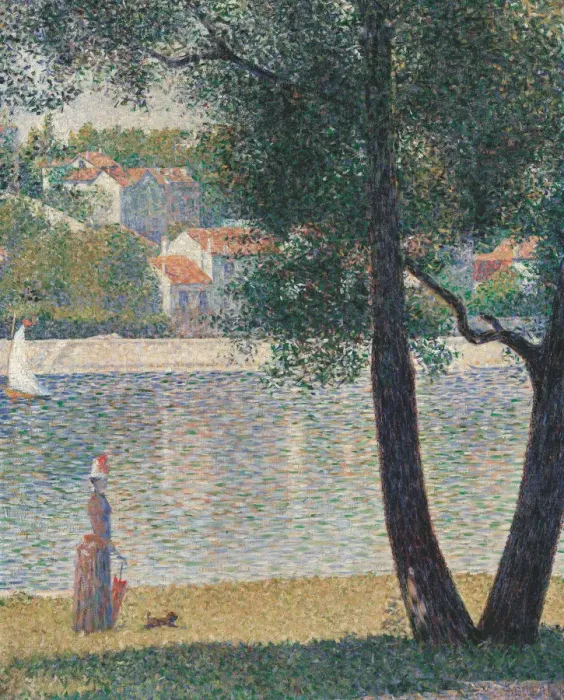 Framed Print : La Seine a Courbevoie, 1885. Creator: Seurat, Georges Pierre (1859-1891) Framed Print : La Seine a Courbevoie, 1885. Creator: Seurat, Georges Pierre (1859-1891)
