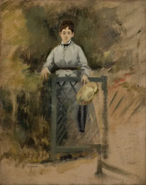 Framed Print : La Servante ou A la barrière, between 1865 and 1870. Creator: Eva Gonzales Framed Print : La Servante ou A la barrière, between 1865 and 1870. Creator: Eva Gonzales