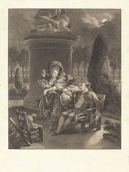 La soiree des Thuileries, 1774. Creator: Jean Baptiste Blaise Simonet