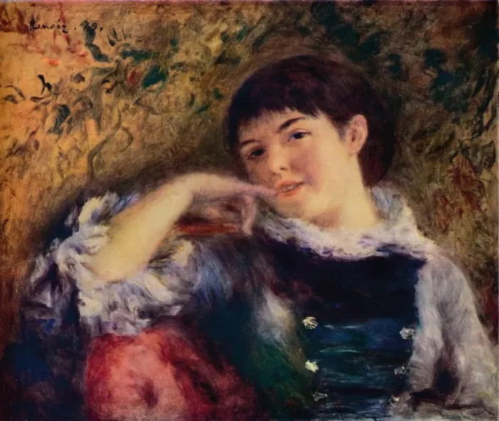 Framed Print : La Songeuse, c19th century. Artist: Pierre-Auguste Renoir Framed Print : La Songeuse, c19th century. Artist: Pierre-Auguste Renoir