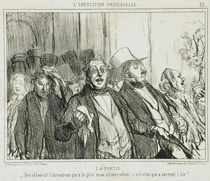 Framed Print : La Sortie, 1855. Creator: Honore Daumier Framed Print : La Sortie, 1855. Creator: Honore Daumier