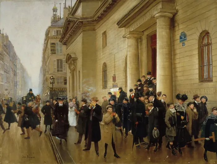 Framed Print : La sortie du lycée Condorcet, c. 1903. Creator: Béraud, Jean (1849-1936) Framed Print : La sortie du lycée Condorcet, c. 1903. Creator: Béraud, Jean (1849-1936)