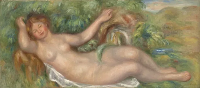 Framed Print : La source (Nu allonge), c. 1902. Artist: Renoir, Pierre Auguste (1841-1919) Framed Print : La source (Nu allonge), c. 1902. Artist: Renoir, Pierre Auguste (1841-1919)