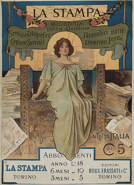 La Stampa, 1898. Creator: Carpanetto, Giovanni Battista (1863-1928)