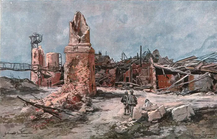 Framed Print : La Sucrerie de Dompierre, 1916 (1924). Creator: Francois Flameng Framed Print : La Sucrerie de Dompierre, 1916 (1924). Creator: Francois Flameng