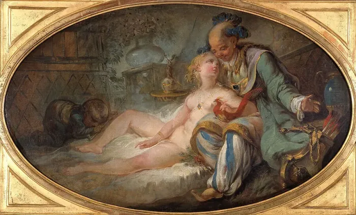 Framed Print : La Sultane, 18th century. Creator: Jean Baptiste Le Prince Framed Print : La Sultane, 18th century. Creator: Jean Baptiste Le Prince