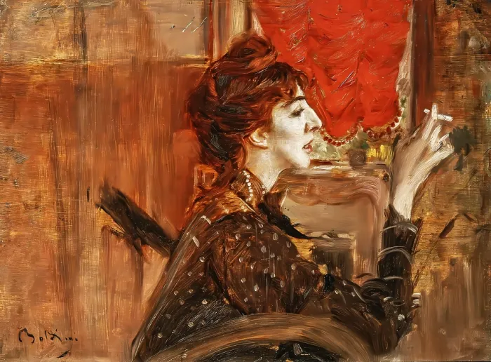 Framed Print : La tenda rossa (The red tent), 1904. Creator: Boldini, Giovanni (1842-1931) Framed Print : La tenda rossa (The red tent), 1904. Creator: Boldini, Giovanni (1842-1931)