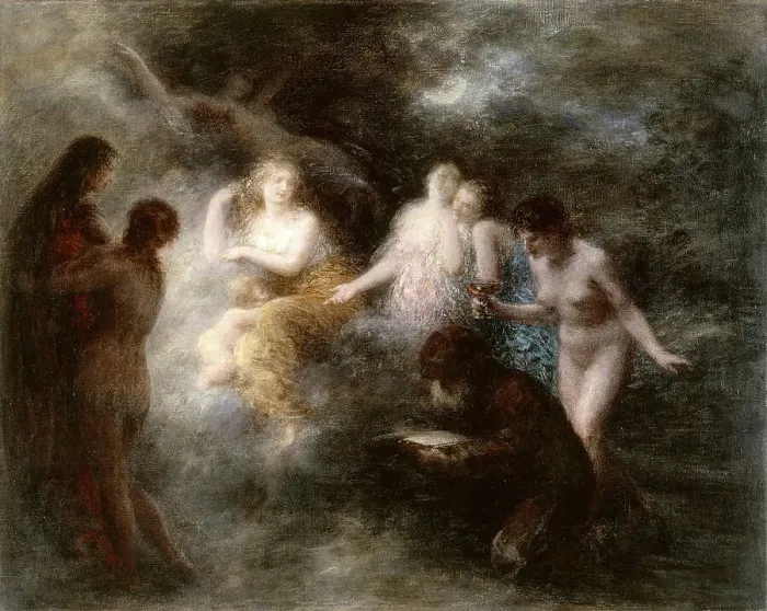 Framed Print : La tentation de saint Antoine, 1897. Creator: Henri Fantin-Latour Framed Print : La tentation de saint Antoine, 1897. Creator: Henri Fantin-Latour