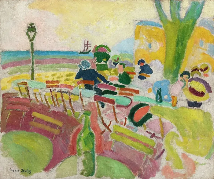 Framed Print : La Terrasse sur la Plage, 1907. Creator: Dufy, Raoul (1877-1953) Framed Print : La Terrasse sur la Plage, 1907. Creator: Dufy, Raoul (1877-1953)