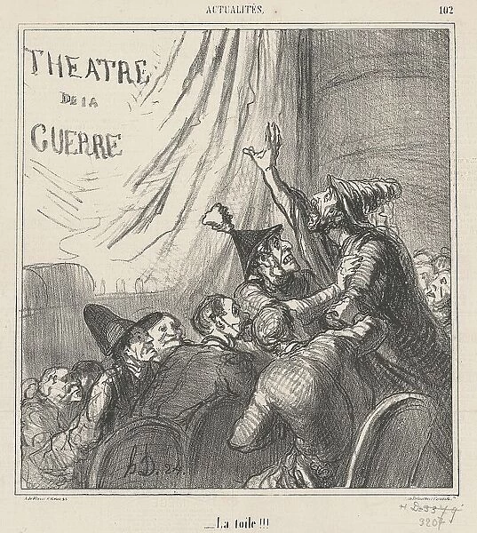 La toile!!!, 19th century. Creator: Honore Daumier