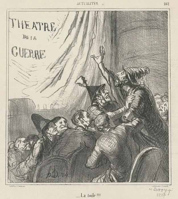Framed Print : La toile!!!, 19th century. Creator: Honore Daumier Framed Print : La toile!!!, 19th century. Creator: Honore Daumier