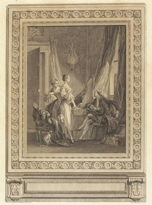 Framed Print : La toilette, 1771. Creators: Nicolas Ponce, Charles Nicolas Cochin Framed Print : La toilette, 1771. Creators: Nicolas Ponce, Charles Nicolas Cochin
