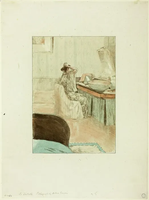Framed Print : La Toilette, 1892-93. Creator: Alexandre Lunois Framed Print : La Toilette, 1892-93. Creator: Alexandre Lunois