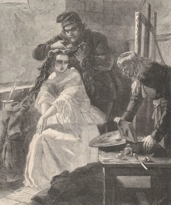 Framed Print : La Toilette des Morts, from Illustrated London News, July 25, 1863 Framed Print : La Toilette des Morts, from Illustrated London News, July 25, 1863