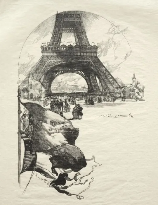 Framed Print : La Tour Eiffel. Creator: Auguste Louis Lepere (French, 1849-1918) Framed Print : La Tour Eiffel. Creator: Auguste Louis Lepere (French, 1849-1918)