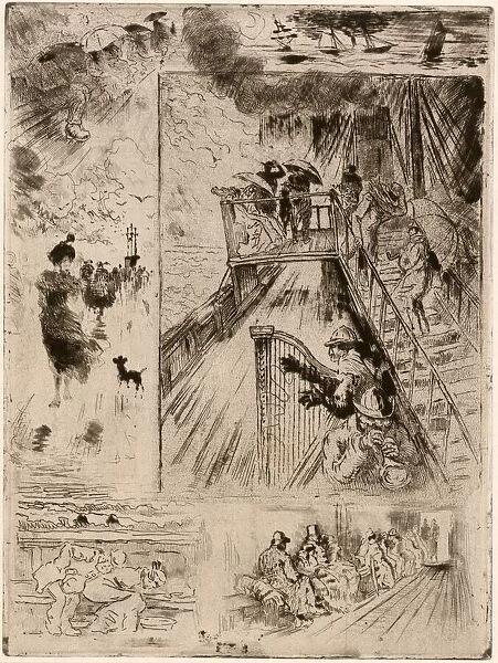 La Traversee (The Passage), 1879-1885. Creator: Felix Hilaire Buhot