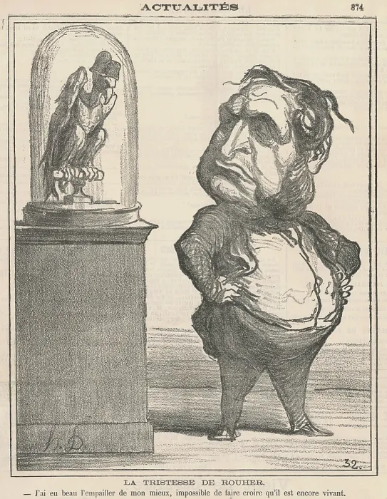 Framed Print : La Tristesse de Rouher, 1871. Creator: Honore Daumier Framed Print : La Tristesse de Rouher, 1871. Creator: Honore Daumier