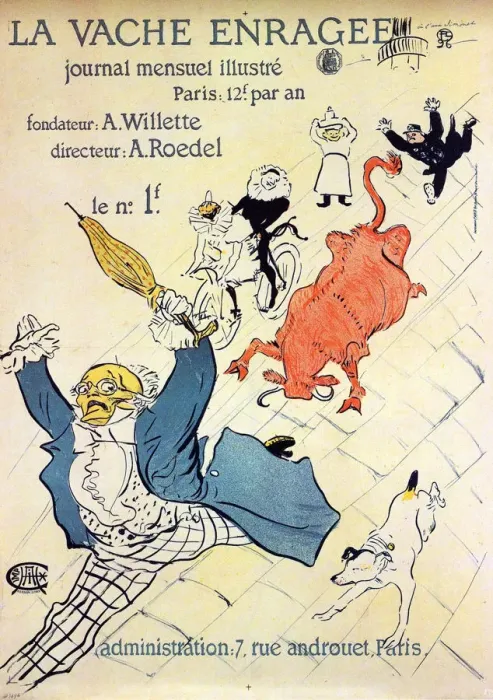 Framed Print : La Vache enragee, 1896. Artist: Henri de Toulouse-Lautrec Framed Print : La Vache enragee, 1896. Artist: Henri de Toulouse-Lautrec