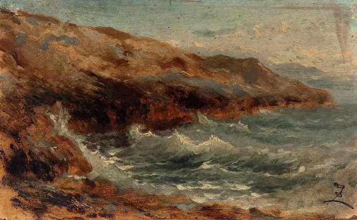 Framed Print : La vague, between 1850 and 1860. Creator: Felix Francois Georges Philibert Ziem Framed Print : La vague, between 1850 and 1860. Creator: Felix Francois Georges Philibert Ziem