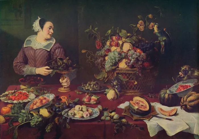 Framed Print : La Vendedora De Frutas, (The Fruit Seller), 1636, (c1934). Artist: Frans Snyders Framed Print : La Vendedora De Frutas, (The Fruit Seller), 1636, (c1934). Artist: Frans Snyders