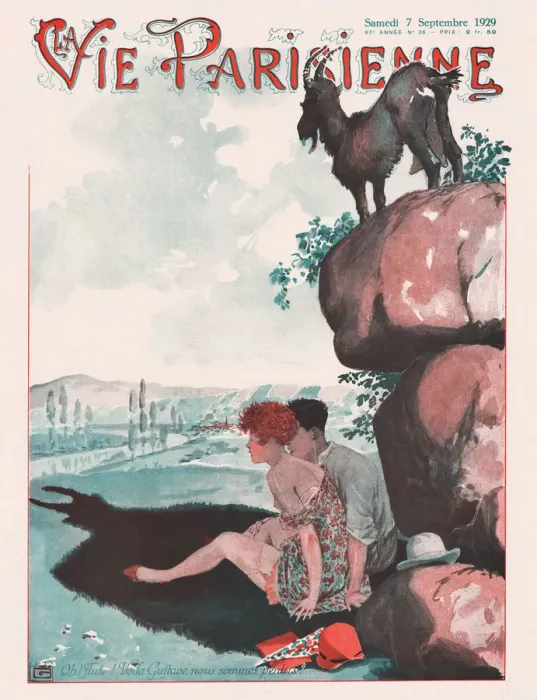 Framed Print : La Vie Parisienne Magazine Cover, 1929. Artist: Leonnec, Georges (1881-1940) Framed Print : La Vie Parisienne Magazine Cover, 1929. Artist: Leonnec, Georges (1881-1940)