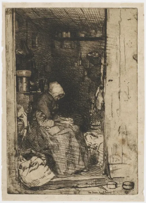 Framed Print : La Vieille aux Loques, 1858. Creator: James Abbott McNeill Whistler Framed Print : La Vieille aux Loques, 1858. Creator: James Abbott McNeill Whistler