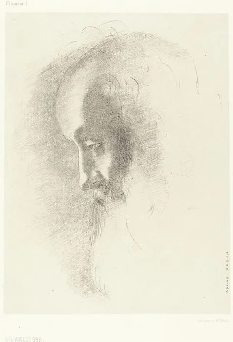 Framed Print : A La Vieillesse (To Old Age), 1886. Creator: Odilon Redon Framed Print : A La Vieillesse (To Old Age), 1886. Creator: Odilon Redon