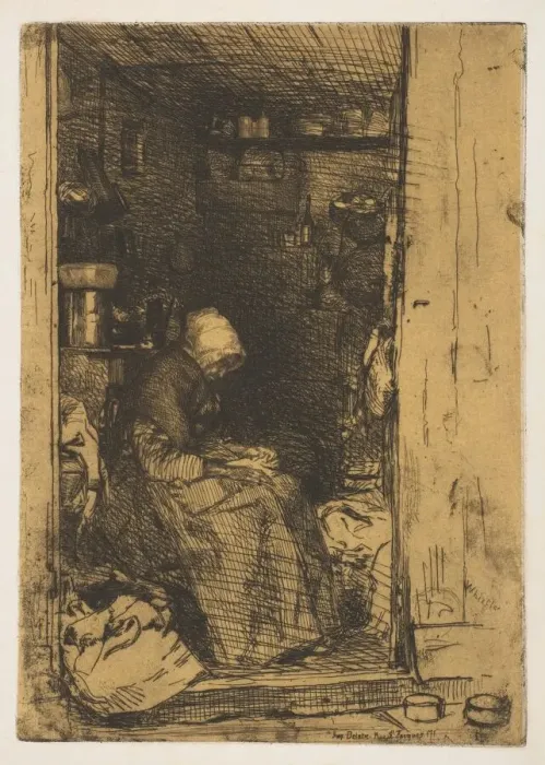 Framed Print : La Vielle aux Loques, 1858. Creator: James Abbott McNeill Whistler Framed Print : La Vielle aux Loques, 1858. Creator: James Abbott McNeill Whistler