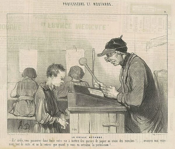 La vielle méthode, 19th century. Creator: Honore Daumier