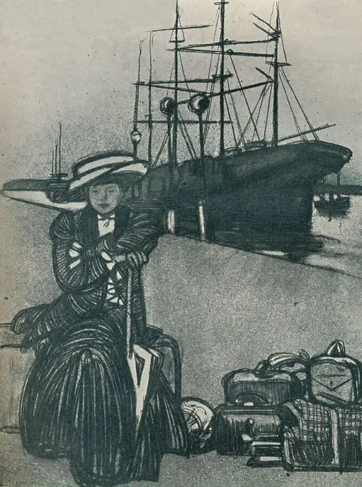 Framed Print : La Voyageuse, c1920, (1923). Artist: Maxime Dethomas Framed Print : La Voyageuse, c1920, (1923). Artist: Maxime Dethomas