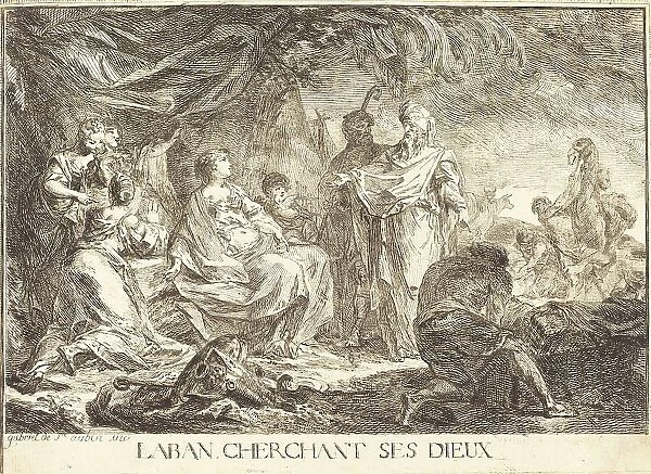 Laban cherchant ses dieux, 1753. Creator: Gabriel de Saint-Aubin