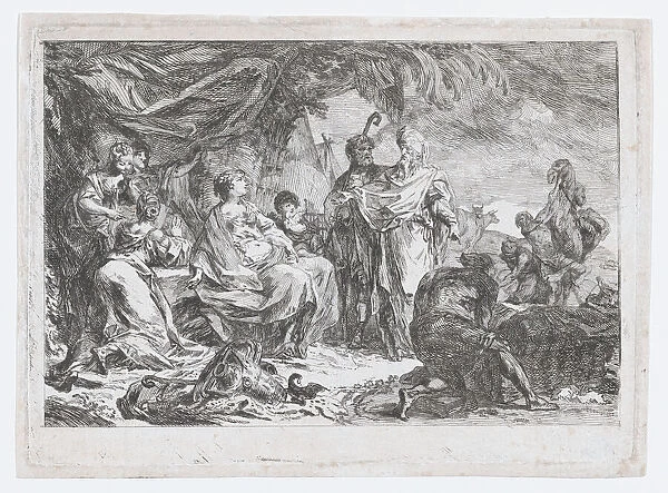 Laban Searching for his Household Gods, ca. 1753. Creator: Gabriel de Saint-Aubin